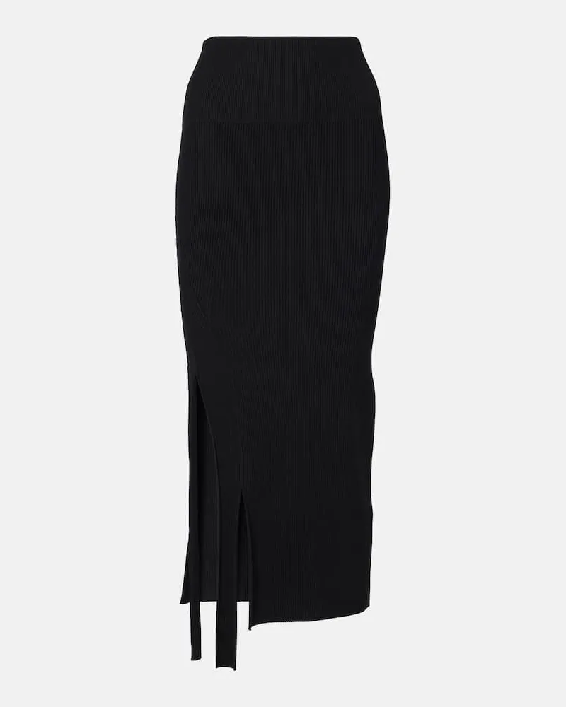 Victoria Beckham Gonna midi in raso Nero