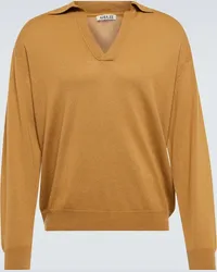 AURALEE Pullover in cashmere e seta Beige