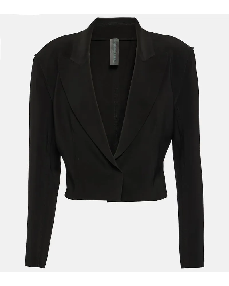 Norma Kamali Blazer cropped Nero
