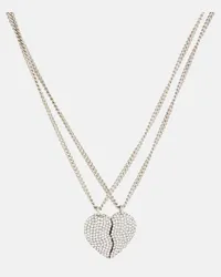 Balenciaga Collana Lovelock con cristalli Argento