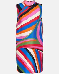 Emilio Pucci Miniabito Iride in seta Multicolore