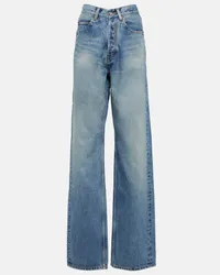 Saint Laurent Jeans regular a vita alta Blu