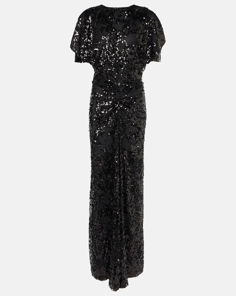 Victoria Beckham Abito lungo con paillettes Nero