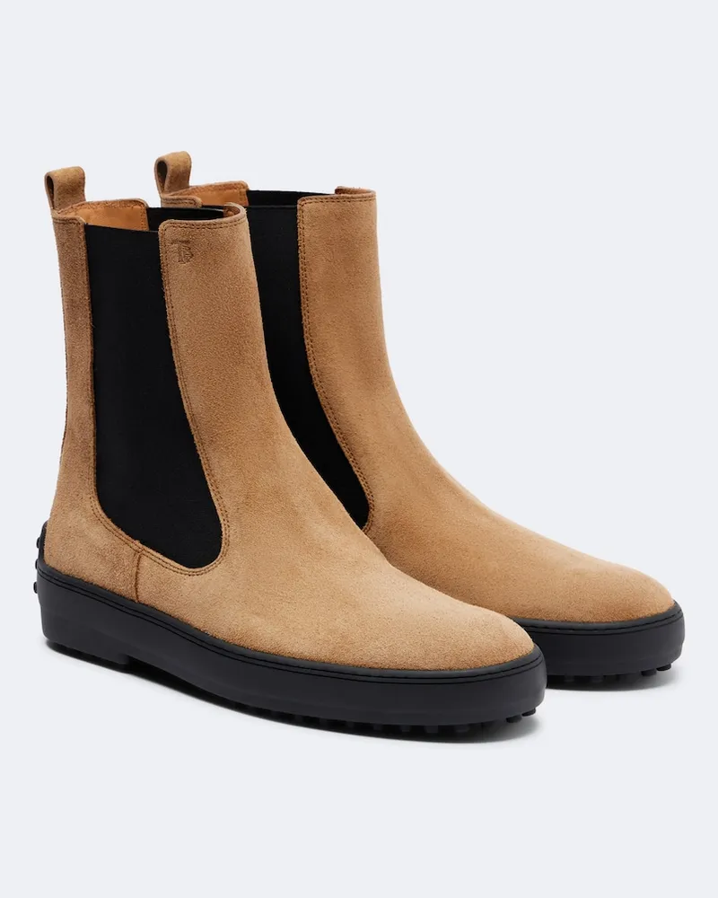 TOD'S Stivaletti Chelsea in suede Marrone