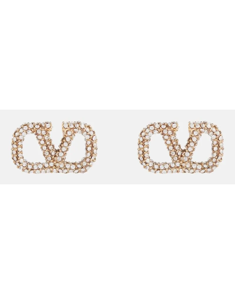 Valentino Garavani Orecchini VLOGO con cristalli Oro