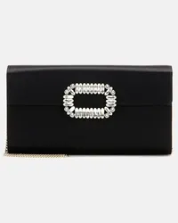 Roger Vivier Clutch Evening Envelope in raso Nero