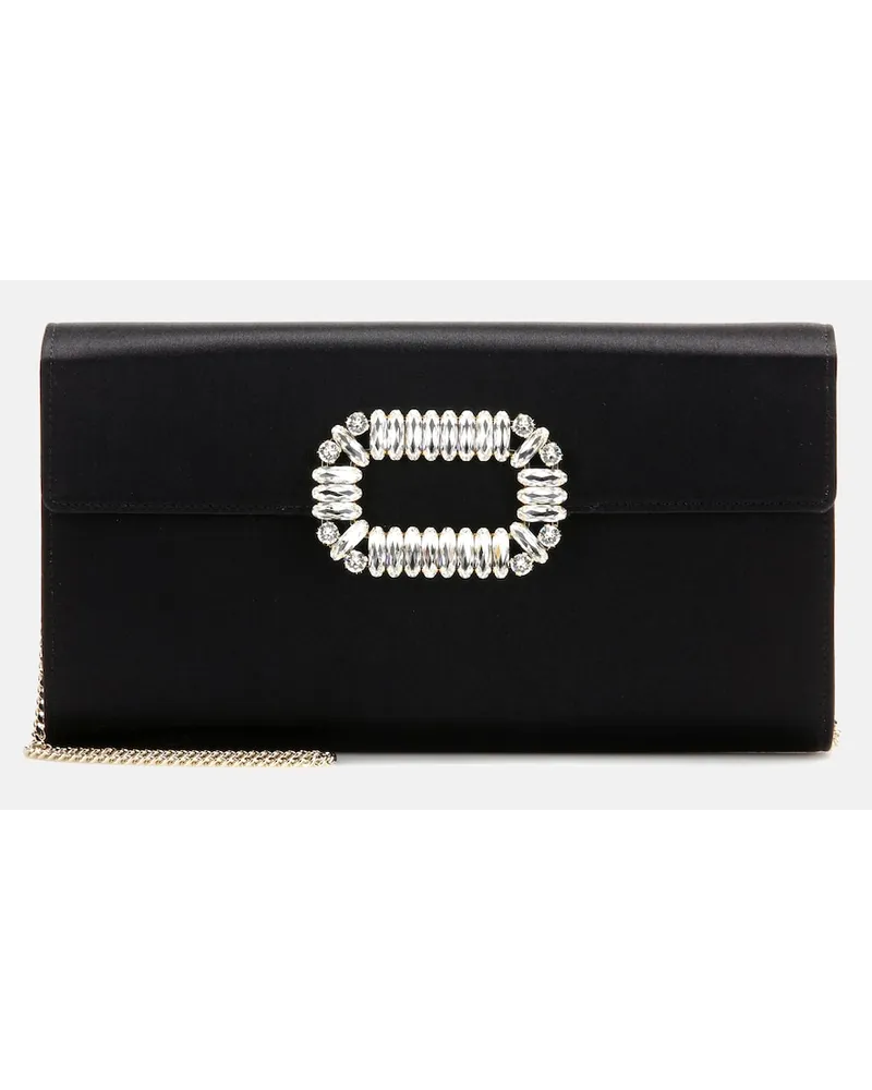 Roger Vivier Clutch Evening Envelope in raso Nero