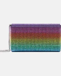 Amina Muaddi Clutch Superamini Paloma con cristalli Multicolore