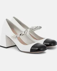 Miu Miu Pumps Mary Jane in vernice Bianco