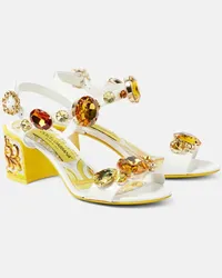 Dolce & Gabbana Sandali Keira in vernice con cristalli Multicolore