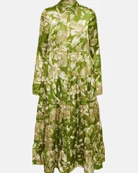 Erdem Abito midi Palmira con stampa Verde