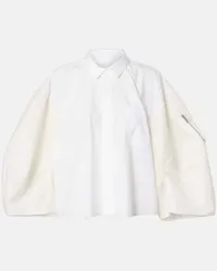 Sacai Camicia in popeline e twill Bianco