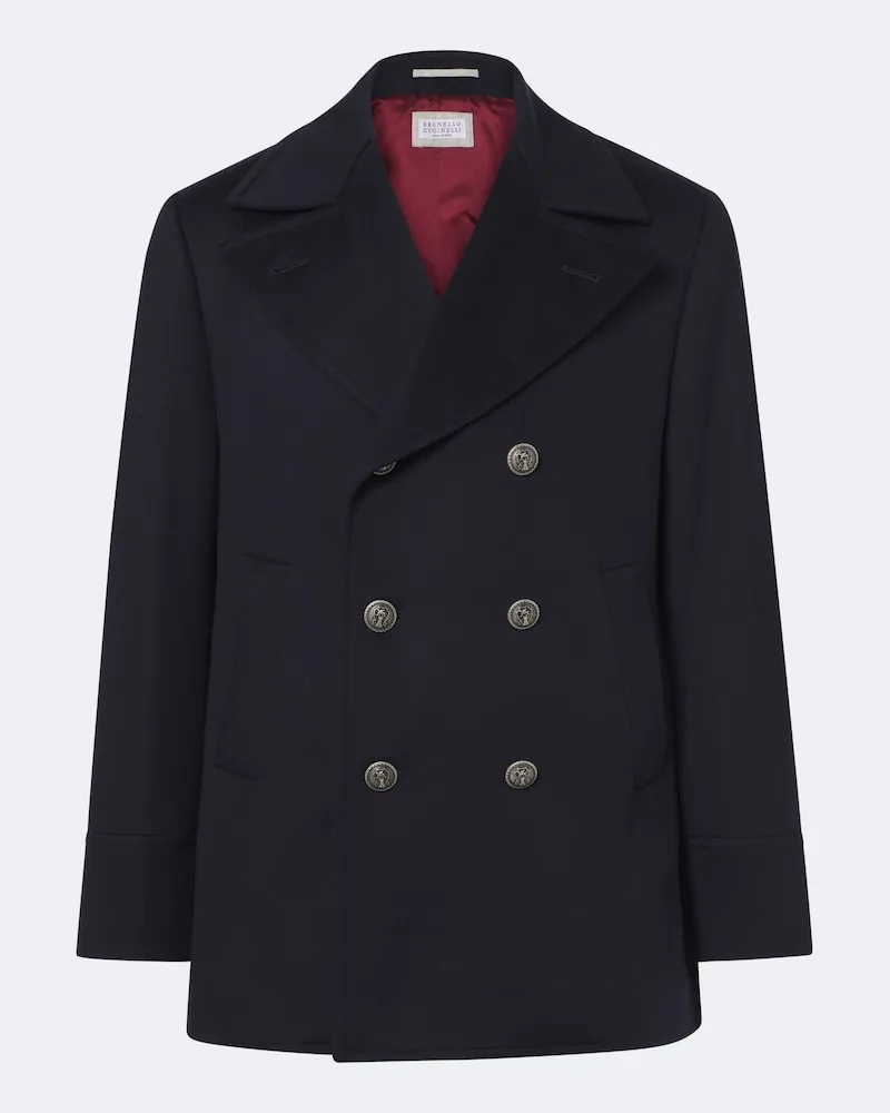 Brunello Cucinelli Caban in lana vergine Blu