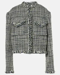 Sacai Giacca in tweed di misto lana Multicolore