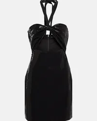 ROTATE Birger Christensen Miniabito con cut-out e paillettes Nero