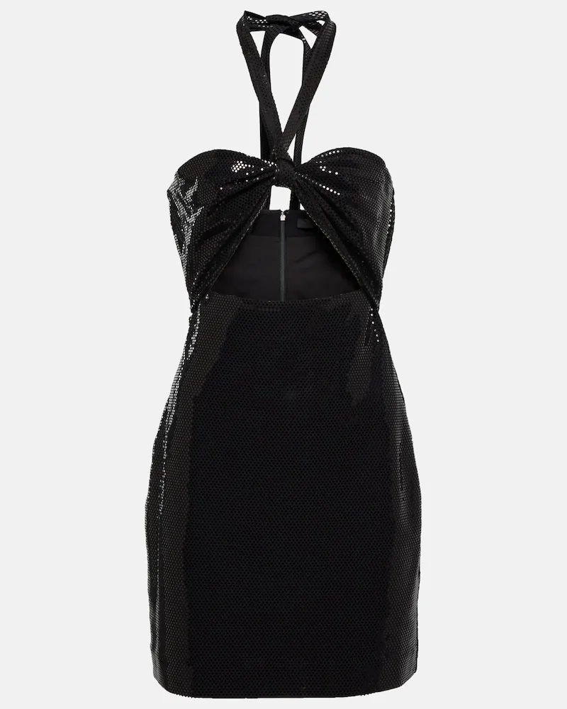 ROTATE Birger Christensen Miniabito con cut-out e paillettes Nero