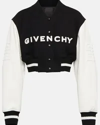 Givenchy Giacca versity cropped con logo Multicolore