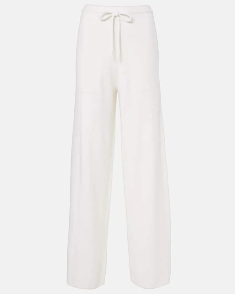 Max Mara Pantaloni sportivi Rino in lana e cashmere Bianco