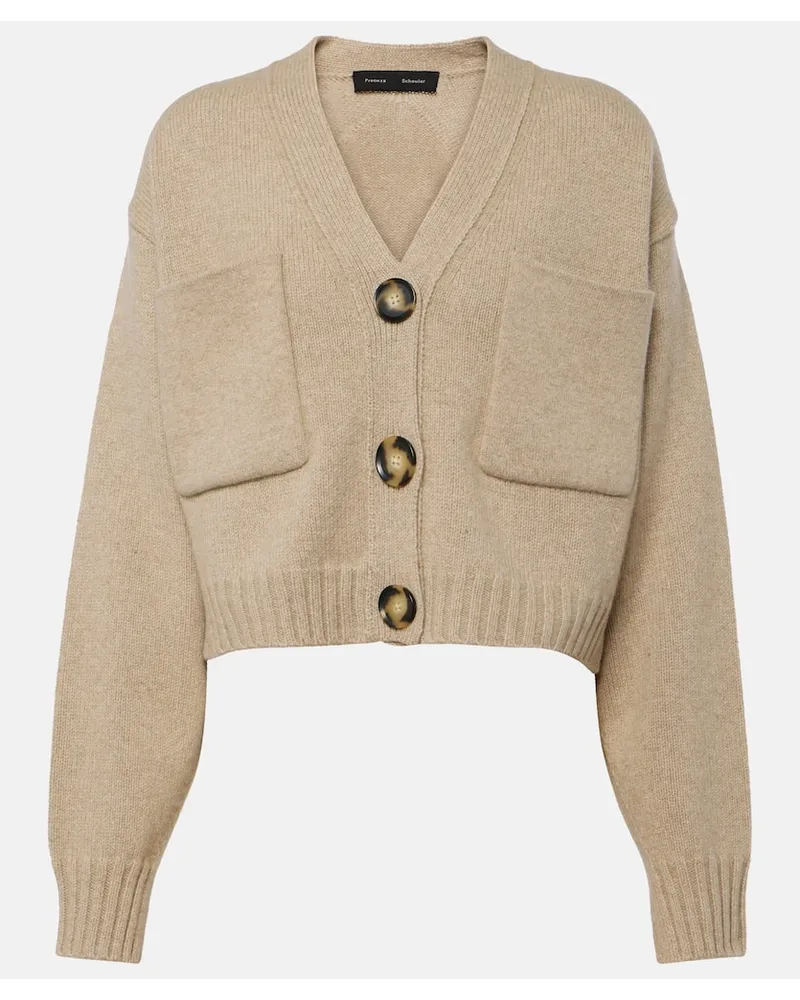 Proenza Schouler Cardigan Sofia in misto cashmere Beige