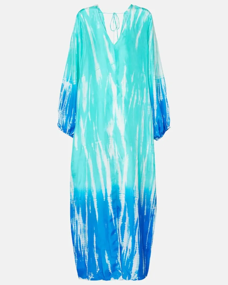 Anna Kosturova Abito lungo in seta Blu