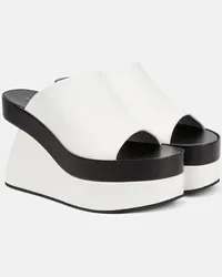 Dries van Noten Pumps con zeppa in pelle Bianco