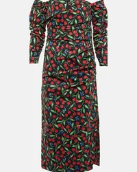 Carolina Herrera New York Abito midi in misto cotone Multicolore