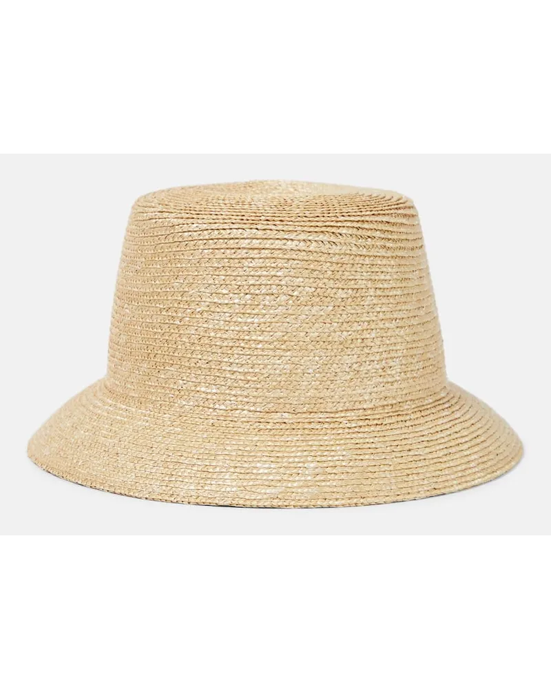 Saint Laurent Cappello da pescatore Maglina in paglia Neutro
