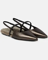 Brunello Cucinelli Ballerine slingback in pelle Multicolore