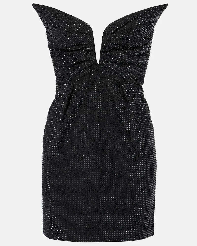 Roland Mouret Abito corto con cristalli Nero