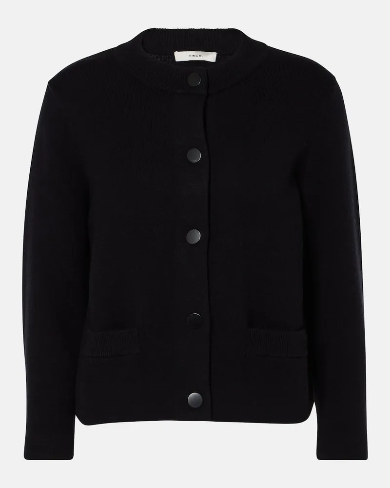 Vince Cardigan in misto lana e cotone Nero