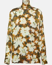 Dries van Noten Top Contisy in seta con stampa Multicolore