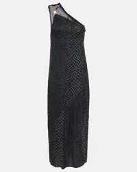 Rick Owens Abito midi monospalla Hydra Nero