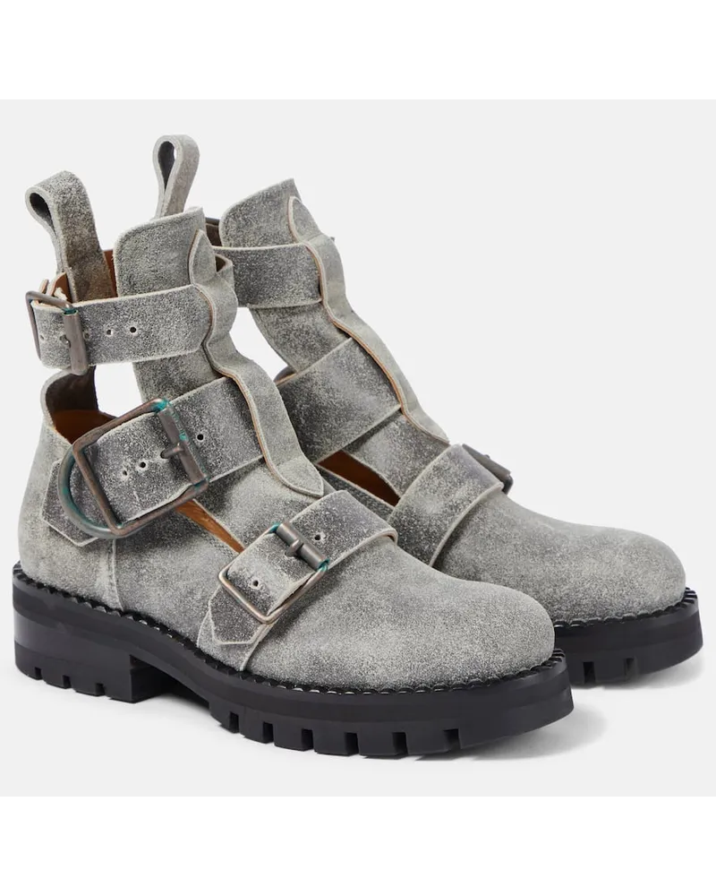 Vivienne Westwood Stivaletti in pelle con cut-out Grigio