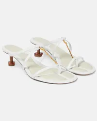 Jacquemus Sandali Les Sandales Basses Pralu in pelle Bianco