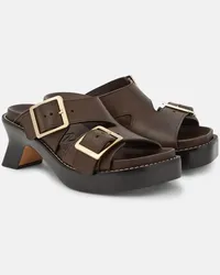 Loewe Sandali Ease in pelle Marrone