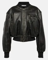 Acne Studios Bomber New Lomber in pelle Nero