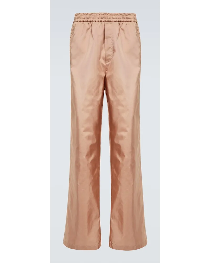 Valentino Garavani Pantaloni sportivi in raso Beige