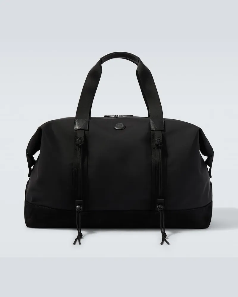 Moncler Borsa da viaggio con pelle Nero