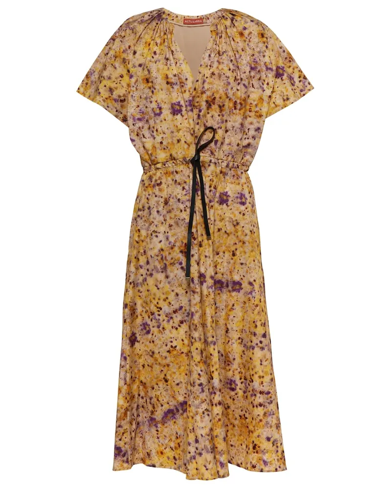Altuzarra Abito midi Romy in cotone con stampa Multicolore