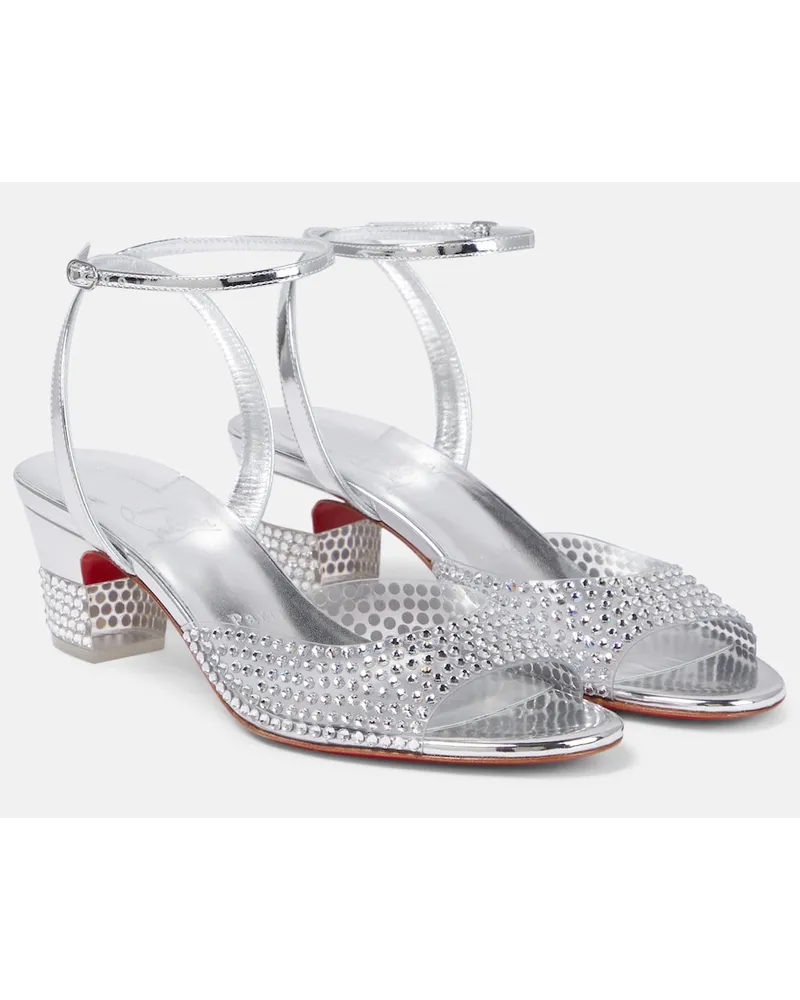 Christian Louboutin Sandali Cassandrissima in PVC Argento