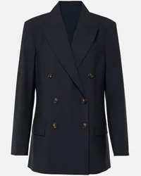 Brunello Cucinelli Blazer doppiopetto in misto lana Blu