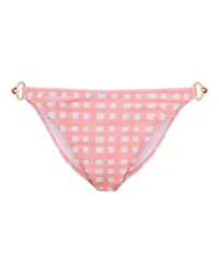 Heidi Klein Slip bikini Madagascar a quadri Rosa