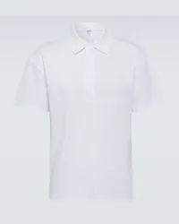 Loewe Polo in piqué di cotone Bianco