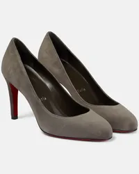 Christian Louboutin Pumps Pumppie 85 in suede Grigio