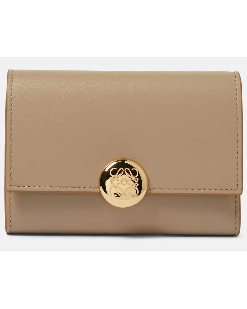 Loewe Portafoglio in pelle con logo Beige
