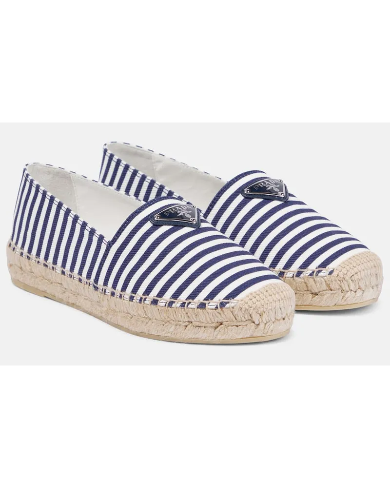 Prada Espadrillas a righe Blu