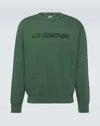 C.P. Company Felpa in cotone con logo Verde