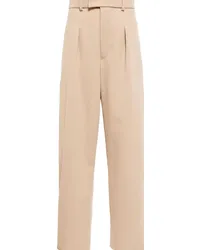 WARDROBE.NYC Pantaloni regular in lana a vita alta Beige