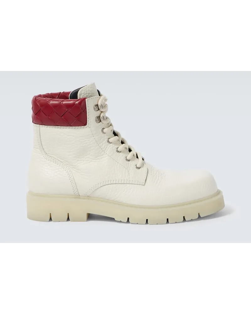 Bottega Veneta Stivaletti Haddock in pelle Bianco