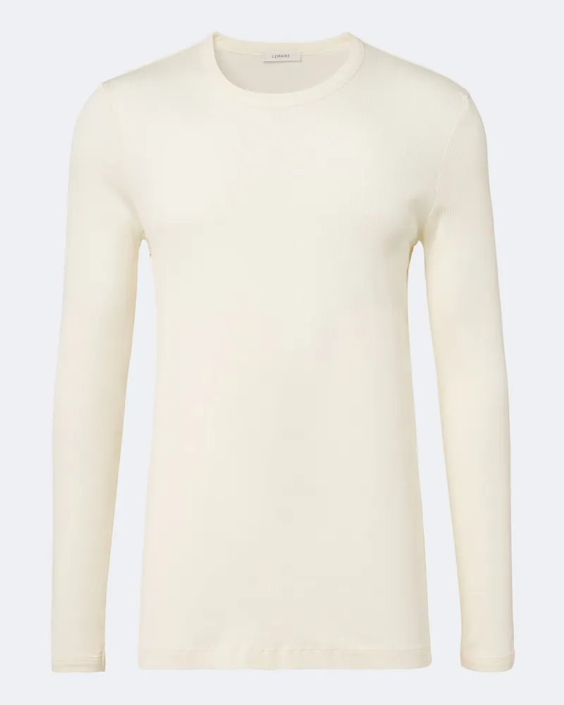 Christophe Lemaire T-shirt in cotone a coste Bianco